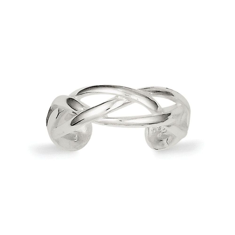 Woven Toe Ring in Sterling Silver